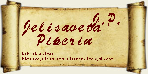 Jelisaveta Piperin vizit kartica